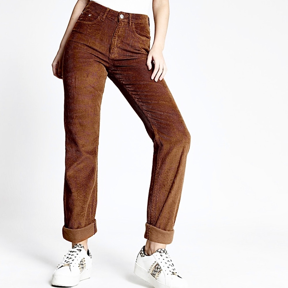 GAP⚡️Mid Rise Real Straight Fawn Cord Pants_27/4
